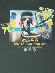 NAME IT Langærmet Bluse Voto Urban Chic Skater Dog